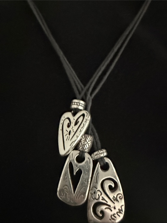 Brighton Jewelry - Brighton Silver-Tone Heart & Scroll Pendant Necklace